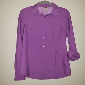 DULUTH TRADING CO PURPLE BREATHABLE FISHING OUTDOOR TOP SIZE MEDIUM
